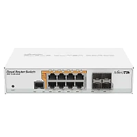 Comutator Router MikroTik CRS112-8P-4S-IN, Alb