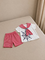 Costum pentru băieți: tricou și pantaloni scurți „Marin”, Turcia