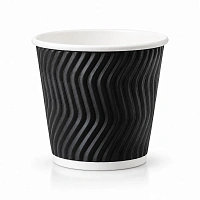 Pahar din hirtie Ripple S 4oz (120 ml) rosu d61mm (25 buc)