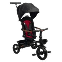Bicicletă cu trei roți Caretero Saber, Negru | Roșu