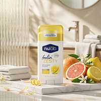 Antiperspirant stick Nulab Feelin' Zesty cu Grapefruit și Coajă de Lămâie