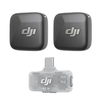 Microfon portabil pentru înregistrare vocală DJI Mic Mini (2TX + 1 Mobile RX), Fără fir, Negru