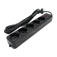 Prelungitor electric Ultra Power UP3-B-1.8UPS, 5 Prize, 1,8m, Negru