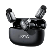 Microfon portabil pentru înregistrare vocală Boya mini 2-03, Fără fir, Negru