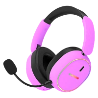 Căști gaming HATOR Phoenix 2, Bluetooth/USB, Cyber Violet
