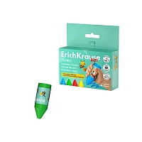 Set de creioane de ceara ErichKrause Baby Jumbo, 4 culori, cu ceara de albine