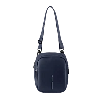 Geantă pe umăr Bobby Boxy Sling, Polietilen tereftalat reciclat, Bleumarin