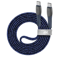 Cablu de încărcare și date Rivacase PS6105, USB Type-C/USB Type-C, 1,2m, Albastru