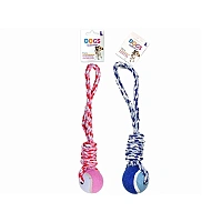 Jucarie pentru caini Dogs "Franghie cu minge" 38X8cm