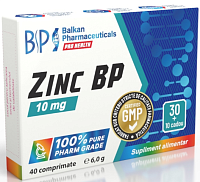 Zinc-BP 10 mg 40 comprimate (30+10) – Zinc | Balkan Pharmaceuticals