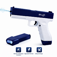 Pistol electric cu apa pentru copii, water gun LED, jucarie interactiva cu lumini, toy gun modern, jucarie cool copii, cadou baieti 6+ ani, joc distractiv indoor outdoor