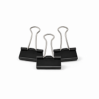 Set 5 cutii clipse metalice 51 mm, binder clips pentru documente, cleme prindere hartie birou, clipsuri metalice dosare acte, accesorii organizare documente, set 12 buc