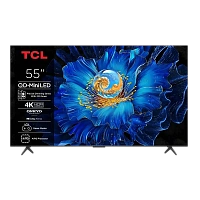 55" MiniLED SMART TV TCL 55C61KS, 3840x2160 4K UHD, Google TV, Negru