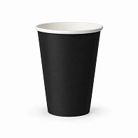 Pahar din hirtie 280ml NEGRU eco d80 (50 buc)