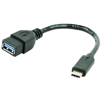 Adaptor USB Cablexpert A-OTG-CMAF3-01, USB Type-A (F)/USB Type-C (M), 0,2m, Negru