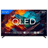 50" QLED SMART TV KIVI 50U720QB, 3840x2160 4K UHD, Google TV, Negru