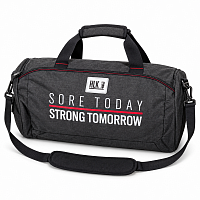 Geantă sport neagră Strong Tomorrow cu compartiment pentru încălțăminte, 40 cm