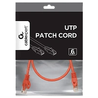 Patch cord Cablexpert PP6U-0.5M/R, Cat6 UTP, 0,5m, Roșu