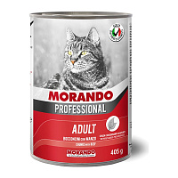 MORANDO bucati de conserve pentru pisici Professional Gatto  Manzo vita 405g