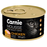 Hrană umedă pentru pisici Carnie PATE cu pui, mango, morcovi și jeleu – 85 g