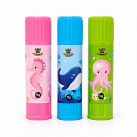 Lipici Uscat PVA, Set 3 Bucati x 9 g, Stick Adeziv pentru Hartie, Carton si Proiecte Creative, Non-Toxic