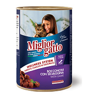 MORANDO bucati de conserve pentru pisici Professional Gatto Salvaggina Strappo 405 gr