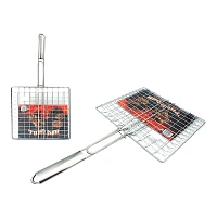 Plasa pentru gril BBQ 30X33cm, cu maner din metal
