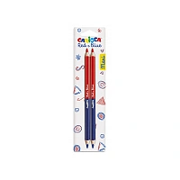 Set creioane colorate Carioca 2buc BiColor Red&Blue, blister