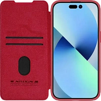 Husă tip carte Nillkin iPhone 15 Pro Max - Qin Pro, Roșu