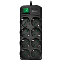 Prelungitor electric SVEN SV-021610, 8 Prize, 3m, Negru