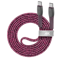 Cablu de încărcare și date Rivacase PS6105, USB Type-C/USB Type-C, 1,2m, Roșu