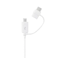 Cablu de încărcare Samsung EP-DG930DWEGRU, USB Type-A/Micro USB, USB Type-C, 1,5m, Alb