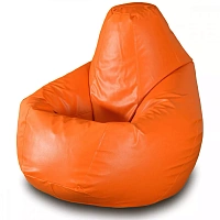 Fotoliu Bean Bag pară mărimea XL din ecopiele MAX culoarea oranj