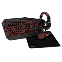 Set Tastatură + Mouse + Mouse Pad + Căști SVEN GS-4300, Cu fir, Negru