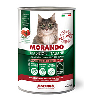 MORANDO conserve bucati pentru pisici MORANDO LE TRADIZIONI ITALIANE MANZO (Carne de vită) 405g