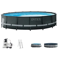 Piscină cu cadru metalic Intex XTR Ultra Frame, 19156L, Negru, 26326
