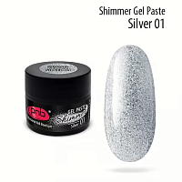 Shimmer Gel Paste 01 Silver 5 ml PNB UV/LED