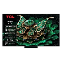 75" MiniLED SMART TV TCL 75Q7C, 3840x2160 4K UHD, Google TV, Negru