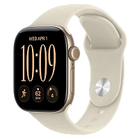 Apple Watch Series 12 GPS, 42mm Light Gold Aluminium Case with Sand Sport Band - S/M MJED4