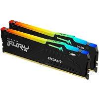 Memorie RAM Kingston FURY Beast RGB, DDR5 SDRAM, 6000 MHz, 64GB, KF560C36BBEAK2-64