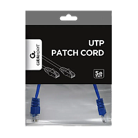 Patch cord Cablexpert PP12-0.25M/B, CAT5e UTP, 0,25m, Albastru