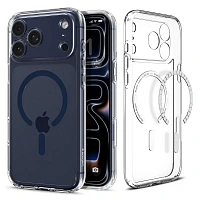 Husă Spigen Ultra Hybrid MagSafe pentru Apple iPhone 17 Pro Max, Clear Deep Blue