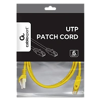 Patch cord Cablexpert PP6U-0.5M/Y, Cat6 UTP, 0,5m, Galben