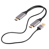 Adaptor Cablexpert A-HDMIM-DPM-01, HDMI - DisplayPort, USB Type-A, 2m, Negru