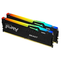 Memorie RAM Kingston FURY Beast RGB, DDR5 SDRAM, 6400 MHz, 32GB, KF564C32BBEAK2-32