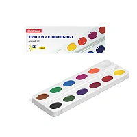 Acuarela pe baza de miere ErichKrause 12 culori, fara pensula, cutie plastic
