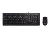 Set Tastatură + Mouse Lenovo 300 USB Combo, Cu fir, Negru