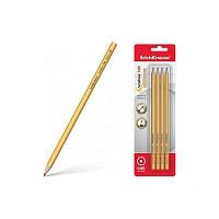 Set creioane simple 4buc HB ErichKrause Amber 100, blister