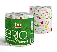 Brio flowers Prosop pentru bucatarie 2 str. 400g , 210 foi, 22*22 cm, 6 buc in bax