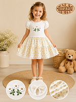 Rochie elegantă pentru fetițe cu broderie florală